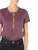 T-Shirt Elisabetta Franchi burgunderrotem Jersey mit Halskette