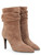 Heeled ankle boot Via Roma 15 in brown-colored suede