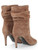 Heeled ankle boot Via Roma 15 in brown-colored suede