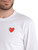 T-Shirt a manica lunga Comme Des Garçons Play bianca con cuore rosso