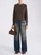 Borsa Ganni Bou Bag Small in pelle color cioccolato