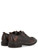 Stringata Moma in pelle marrone