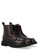 Botin militar Woolrich de piel marrón