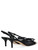 Slingback Elisabetta Franchi in black nappa leather and mesh
