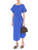Weekend Max Mara Vestido Finish en tafetán azul