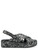 Sandal Pons Quintana Forli in black and grey gaudette leather