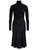 Vestido Elisabetta Franchi de punto canalé y satén negro Vestido Elisabetta Franchi de punto canalé y satén negro