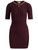 Minivestido Elisabetta Franchi de punto de diamantes merlot Minivestido Elisabetta Franchi de punto de diamantes merlot