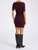 Minivestido Elisabetta Franchi de punto de diamantes merlot Minivestido Elisabetta Franchi de punto de diamantes merlot