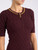 Minivestido Elisabetta Franchi de punto de diamantes merlot Minivestido Elisabetta Franchi de punto de diamantes merlot