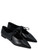 Bailarina Max Mara Laceup de piel negra