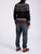 Jersey de cuello alto de lana jacquard negra Dondup