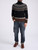 Jersey de cuello alto de lana jacquard negra Dondup