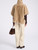 Mesilla de noche Pinko Short Coat en tejido aspen beige 