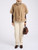 Mesilla de noche Pinko Short Coat en tejido aspen beige 