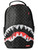 Rucksack Sprayground Shark aus schwarzem veganem Leder
