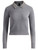 Pinko Ventotene jersey gris en mezcla de lana con cuello y strass