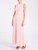 Abito lungo Rotate in mesh rosa chiaro