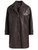 Manteau Weekend Max Mara en cuir nappa marron