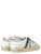 Sneaker Crime London Sk8 Deluxe in pelle e suede bianca e grigia