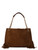 Sac Orciani Peach Fringe Midi en daim marron