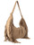 Borsa Orciani Isola Peach Fringe Small in suede biscotto