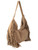 Borsa Orciani Isola Peach Fringe Small in suede biscotto