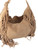 Borsa Orciani Isola Peach Fringe Small in suede biscotto