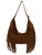 Borsa Orciani Isola Peach Fringe Small in suede marrone 