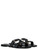 Sandalo flat Elisabetta Franchi in pelle nero