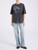 T-Shirt Anine Bing Kent in cotone nero lavato