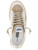 Sneaker 4B12 Play New in pelle e suede bianca e platino 