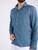 Camicia Gran Sasso in lino blu vintage