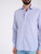 Camicia Alessandro Gherardi in cotone a righe bianca e blu