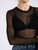 T-Shirt Ganni in rete nera