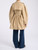 Trench Ganni in cotone color sabbia