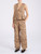 Top Ganni in cotone stampato color beige