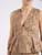 Top Ganni in cotone stampato color beige
