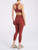 Leggings 7/8 Adidas by Stella McCartney in tessuto tecnico rosso