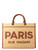 Borsa Rue Madame Straw in paglia color naturale con dettagli marroni