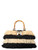 Borsa Rue Madam Riad Fringes Basket in raffia nera