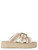 Sandalo Mou Jute in camoscio color beige