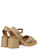 Sandalo Castañer Vallita in intreccio metallizzato oro