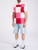 Polo Comme des Garçons Shirt x Fred Perry in cotone bianca a quadri