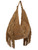 Borsa Orciani Isola Peach Fringe Large in suede biscotto 