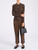 Pantalone 'S Max Mara Smmamati in jersey spalmato marrone