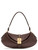Borsa Ganni B-Kat in pelle color caffè