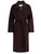 Cappotto Elisabetta Franchi in lana color cioccolato