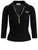 Polo a costine Elisabetta Franchi in maglia nera 