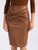 Gonna Elisabetta Franchi in similpelle color sigaro